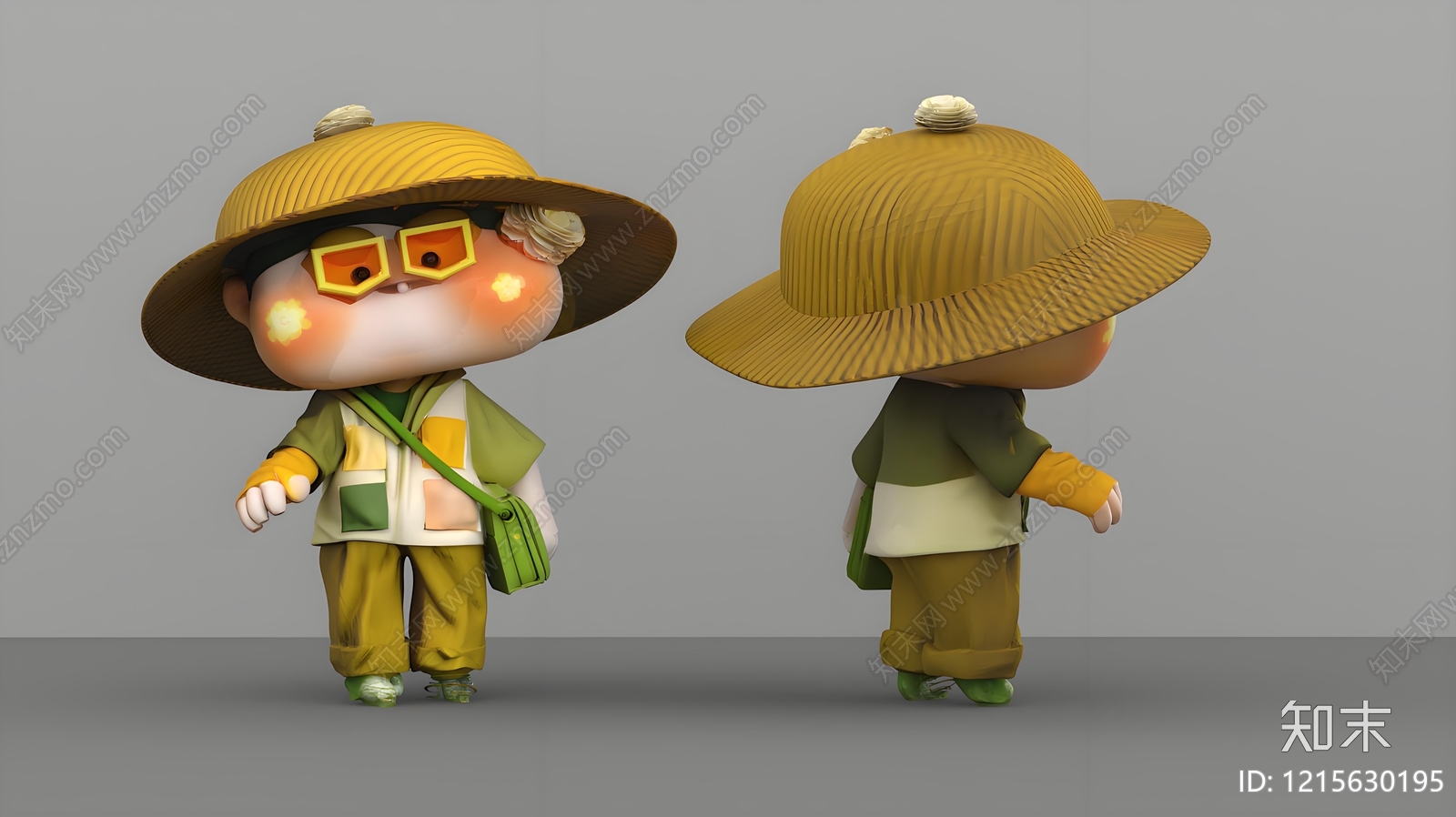 卡通风格虚拟人物3D模型下载【ID:1215630195】