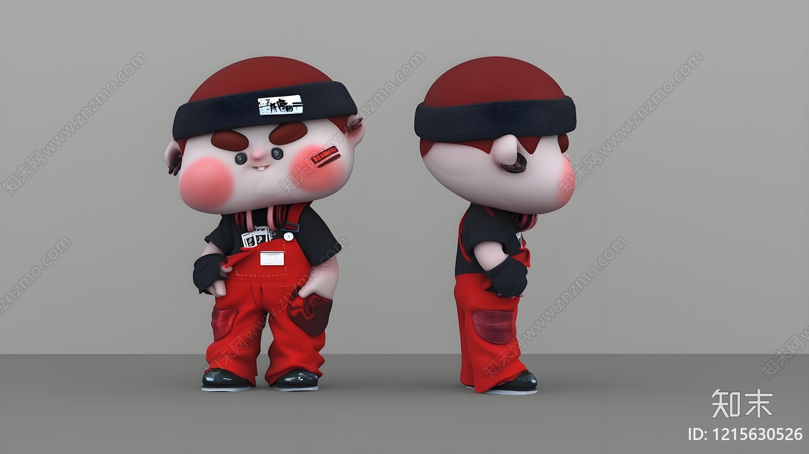 潮玩卡通虚拟人物3D模型下载【ID:1215630526】