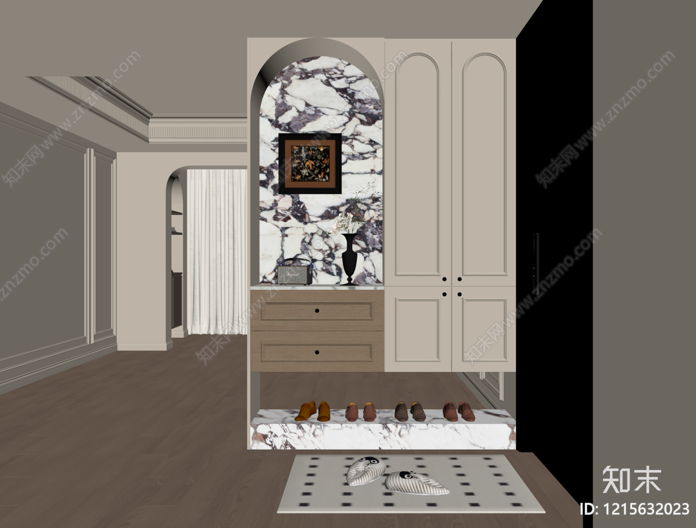 现代玄关SU模型下载【ID:1215632023】