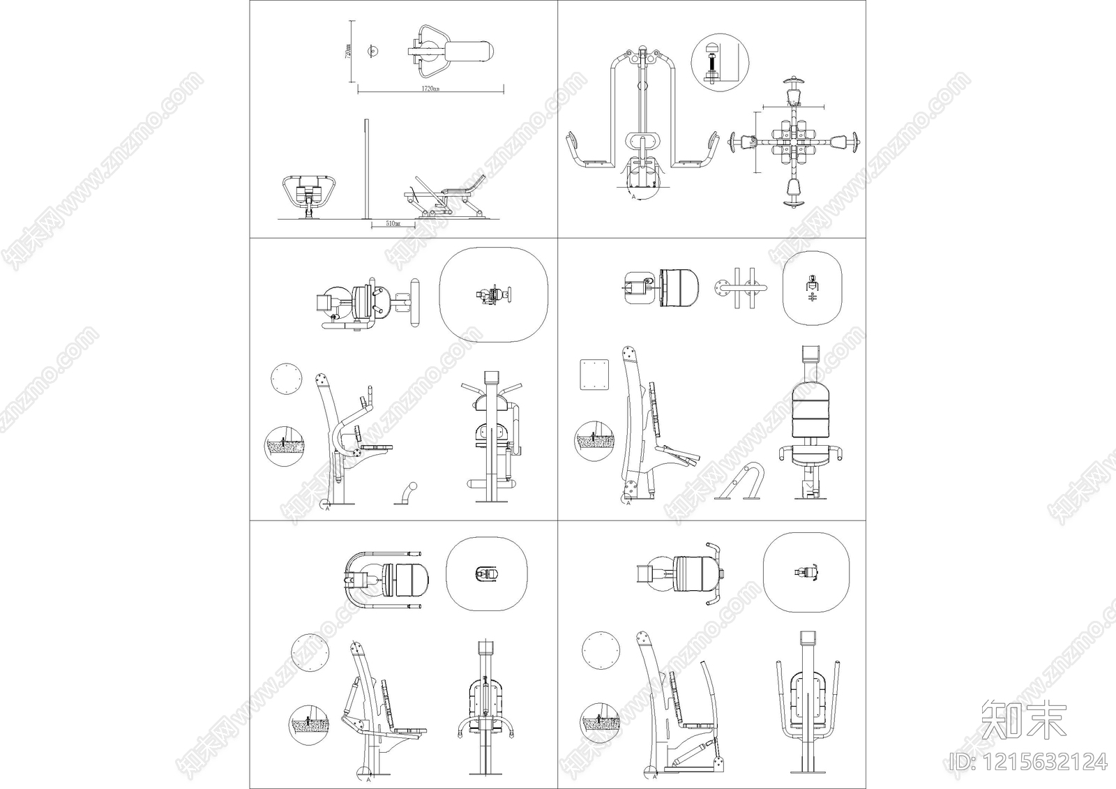 现代运动器材施工图下载【ID:1215632124】
