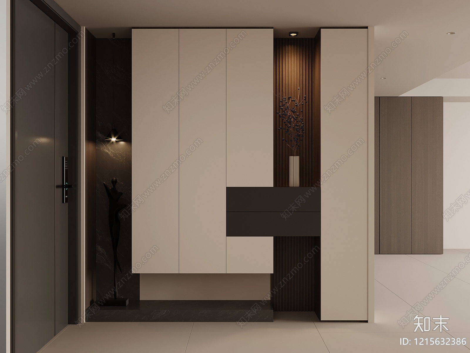 现代简约玄关3D模型下载【ID:1215632386】