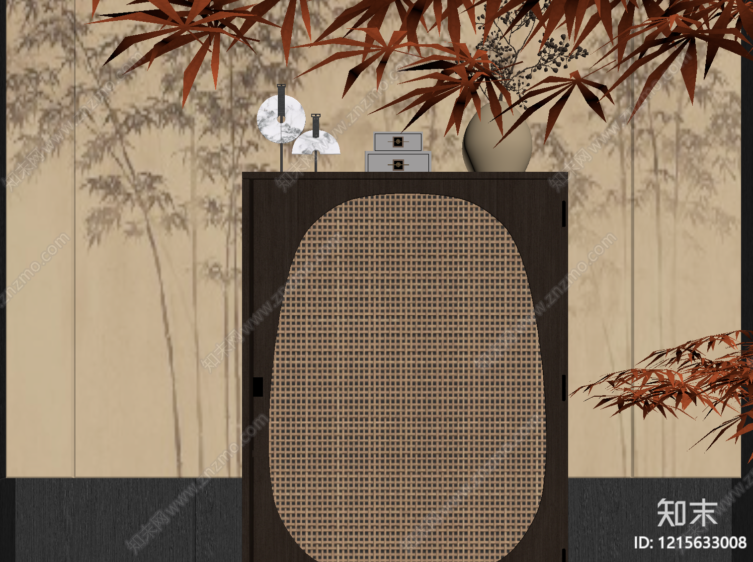 新中式斗柜SU模型下载【ID:1215633008】