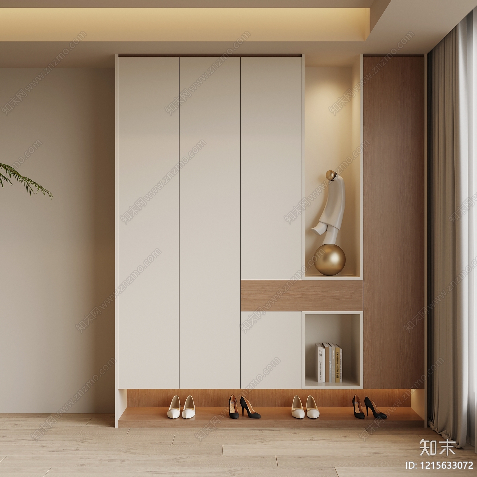 现代玄关柜SU模型下载【ID:1215633072】