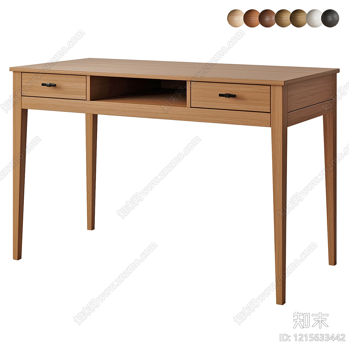 原木风书桌3D模型下载【ID:1215633442】