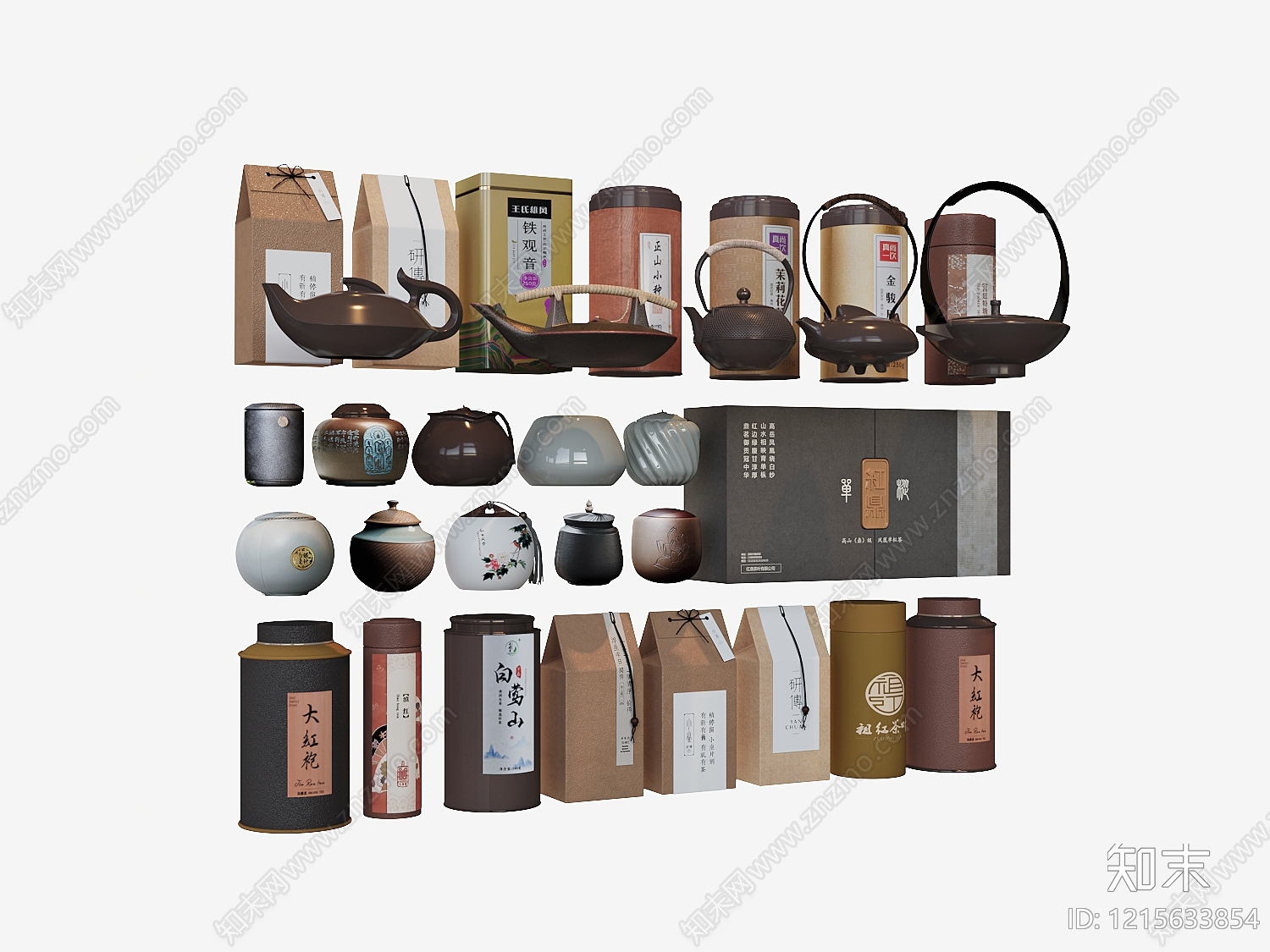新中式茶具SU模型下载【ID:1215633854】