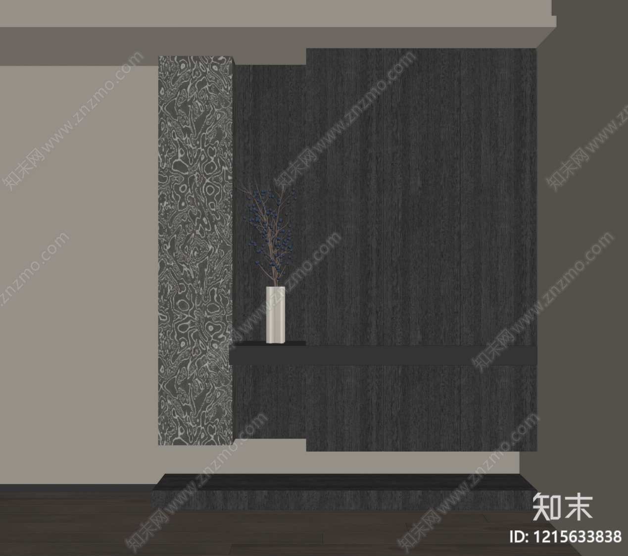 现代玄关柜SU模型下载【ID:1215633838】