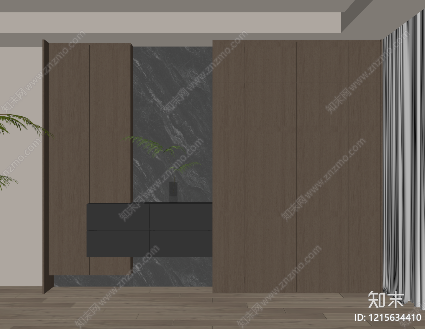 极简玄关柜SU模型下载【ID:1215634410】