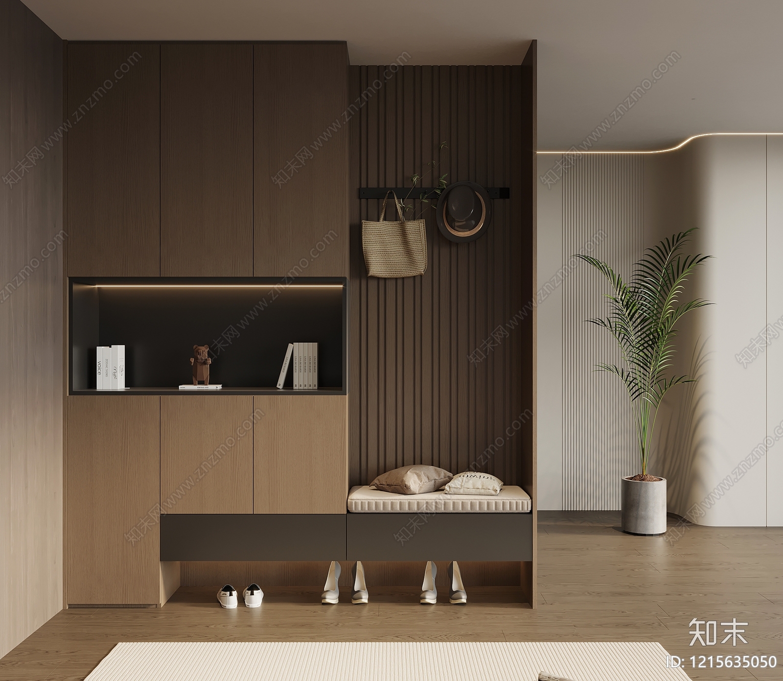 现代简约玄关3D模型下载【ID:1215635050】