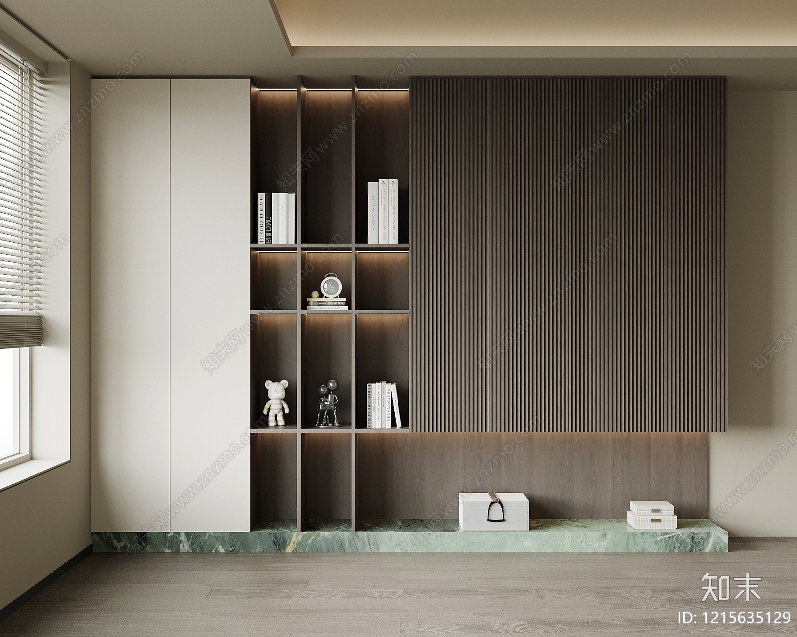 现代简约储物柜3D模型下载【ID:1215635129】