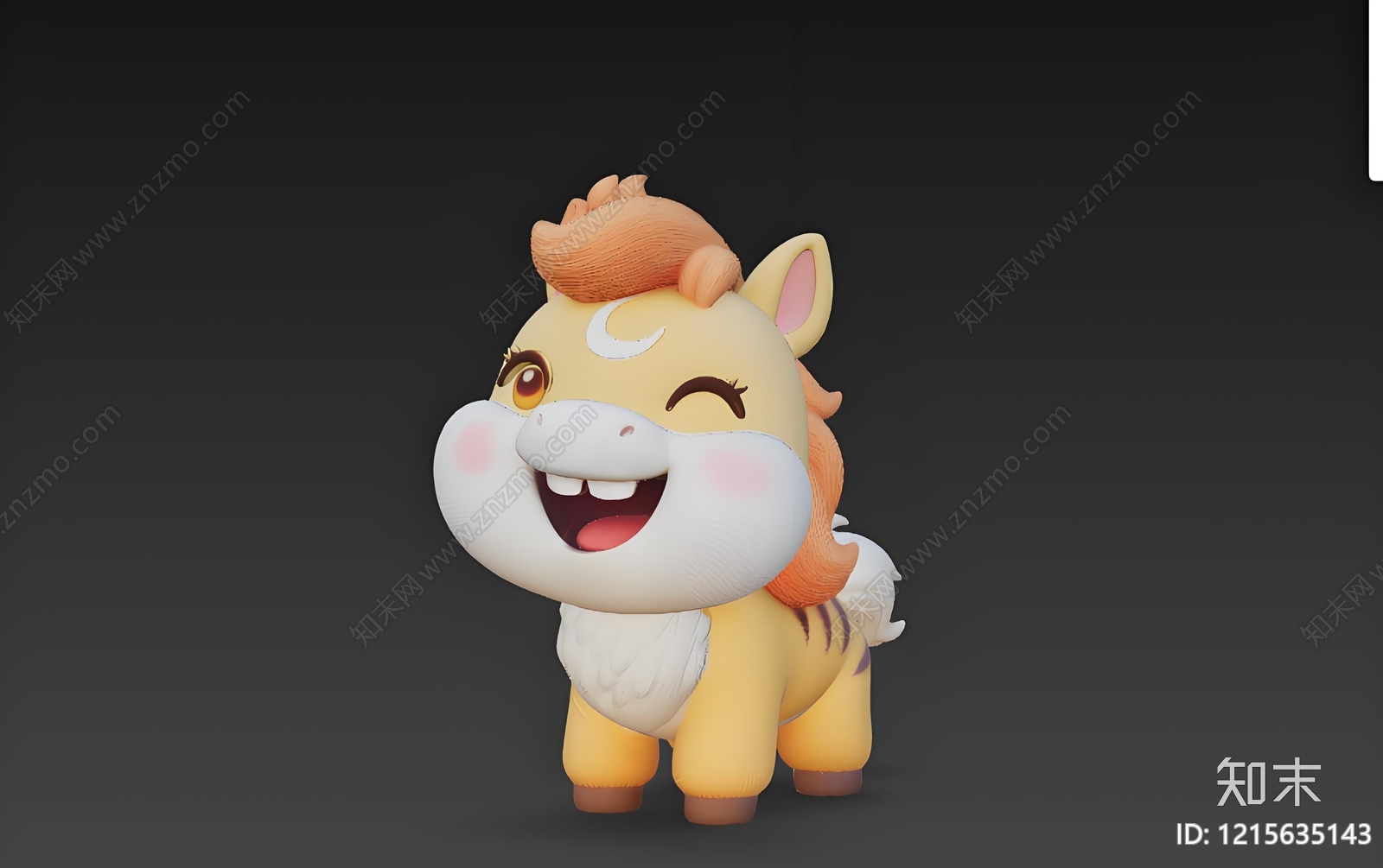 卡通Q版风格虚拟人物3D模型下载【ID:1215635143】
