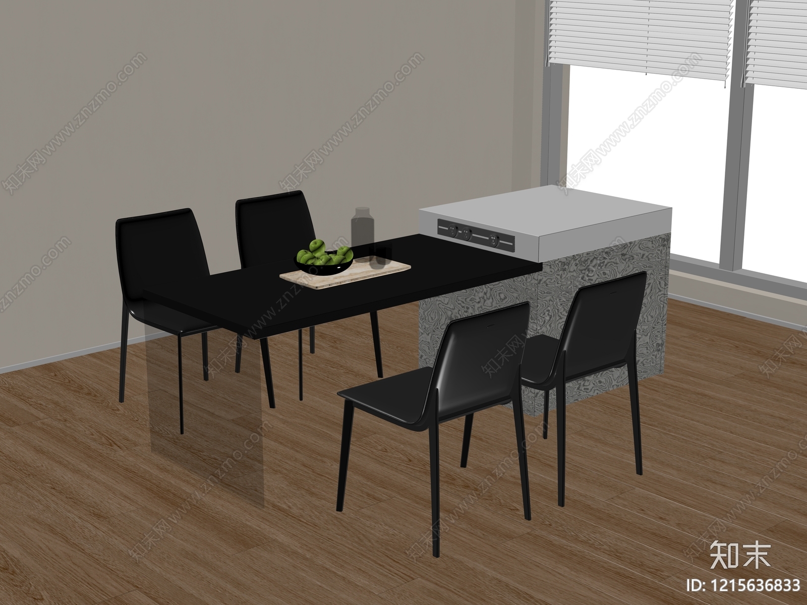 现代简约岛台SU模型下载【ID:1215636833】