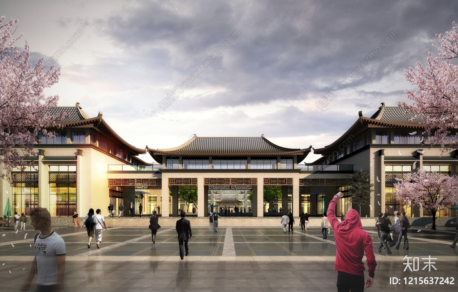 新中式古建3D模型下载【ID:1215637242】