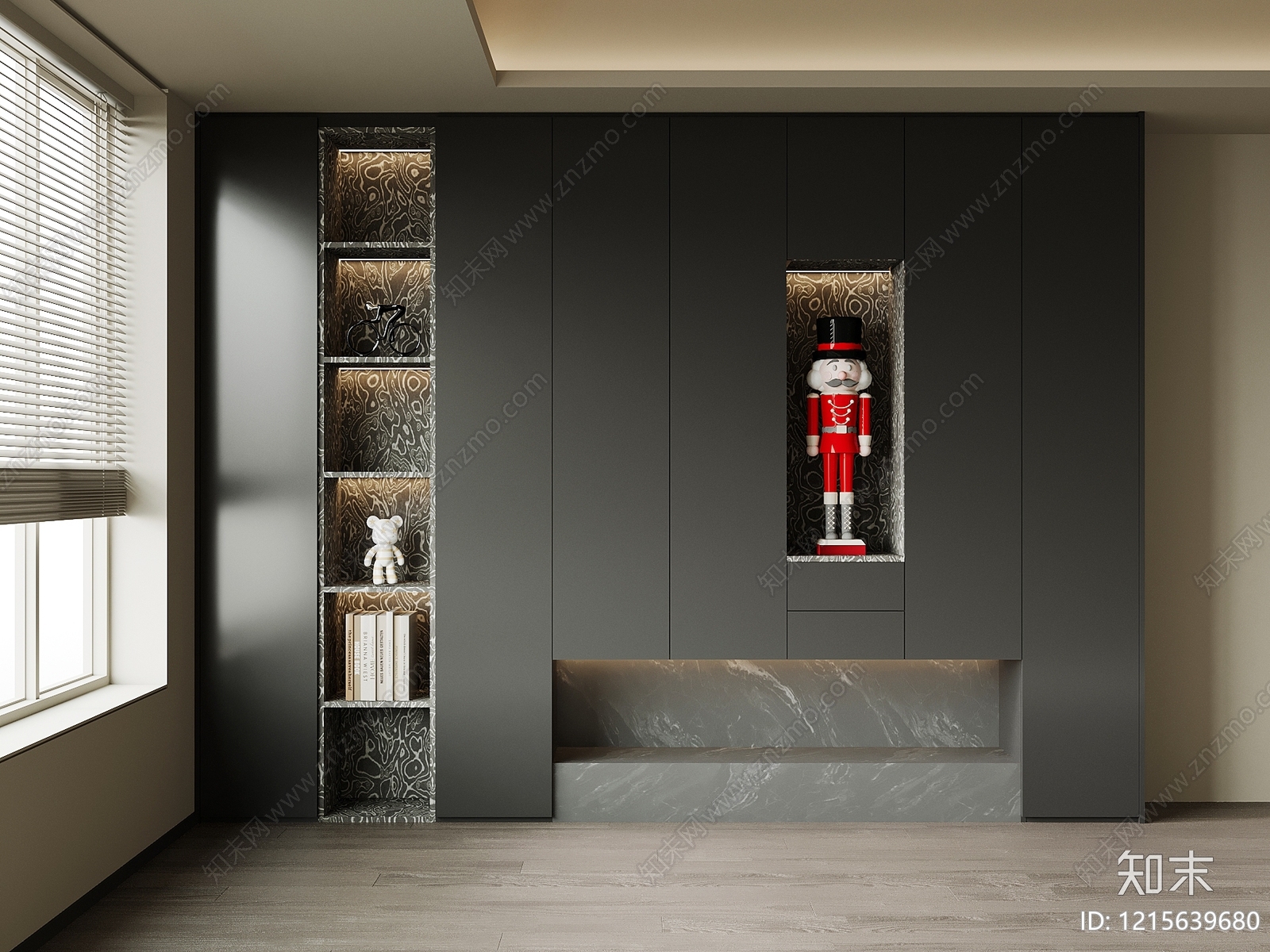 现代简约鞋柜3D模型下载【ID:1215639680】