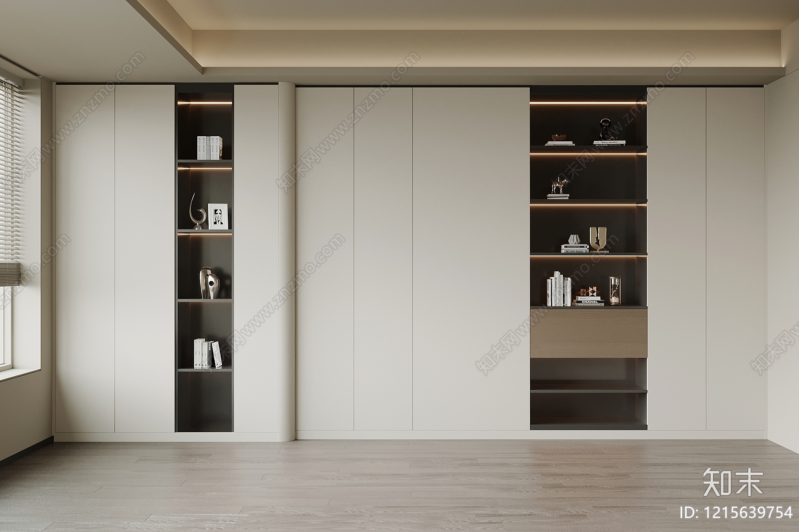 现代简约储物柜3D模型下载【ID:1215639754】