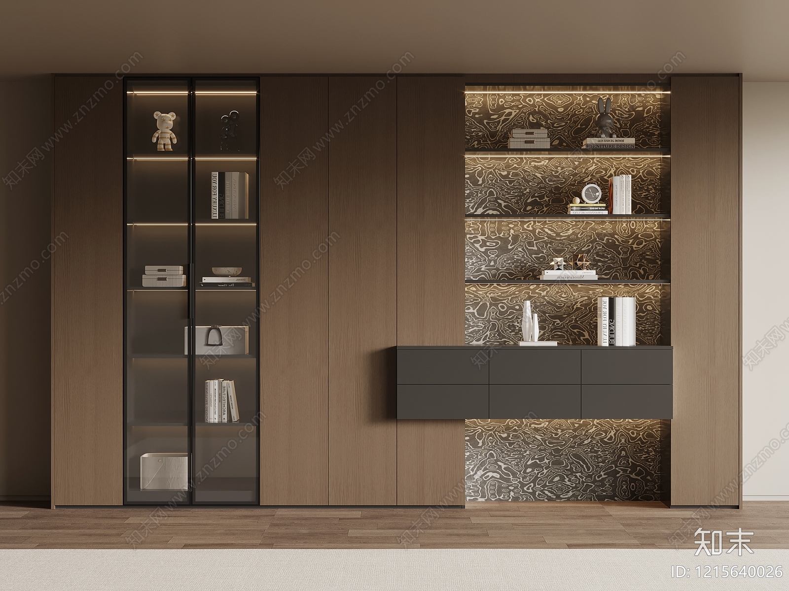 意式极简储物柜3D模型下载【ID:1215640026】