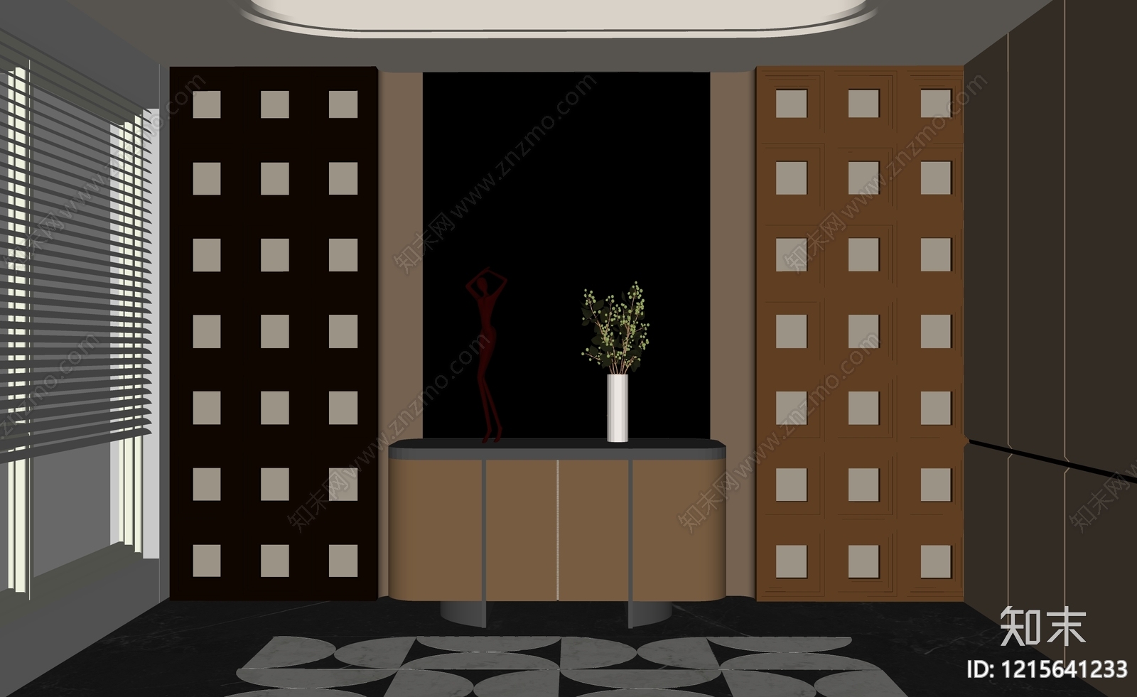 意式轻奢玄关SU模型下载【ID:1215641233】