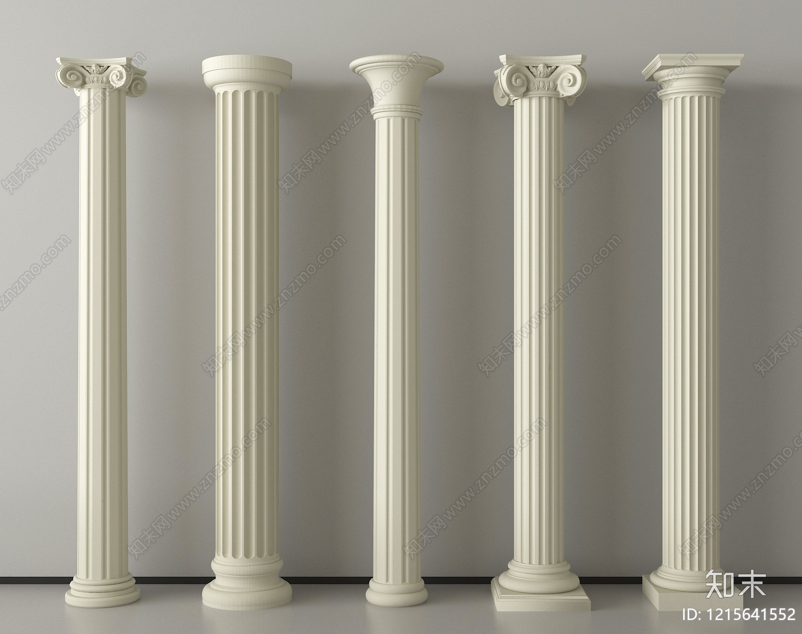 欧式古典柱子3D模型下载【ID:1215641552】