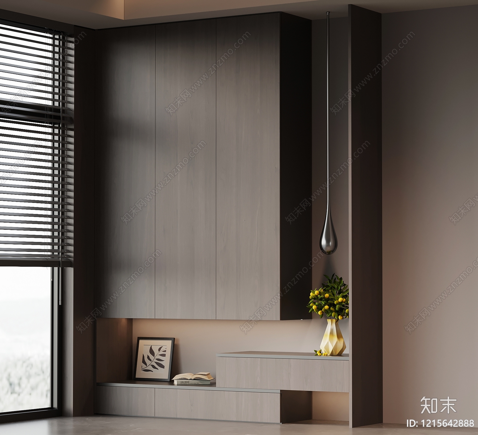极简玄关3D模型下载【ID:1215642888】