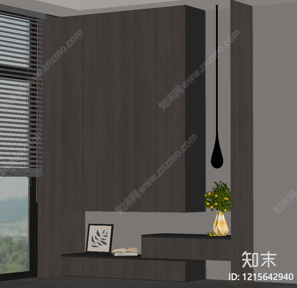 极简玄关柜SU模型下载【ID:1215642940】