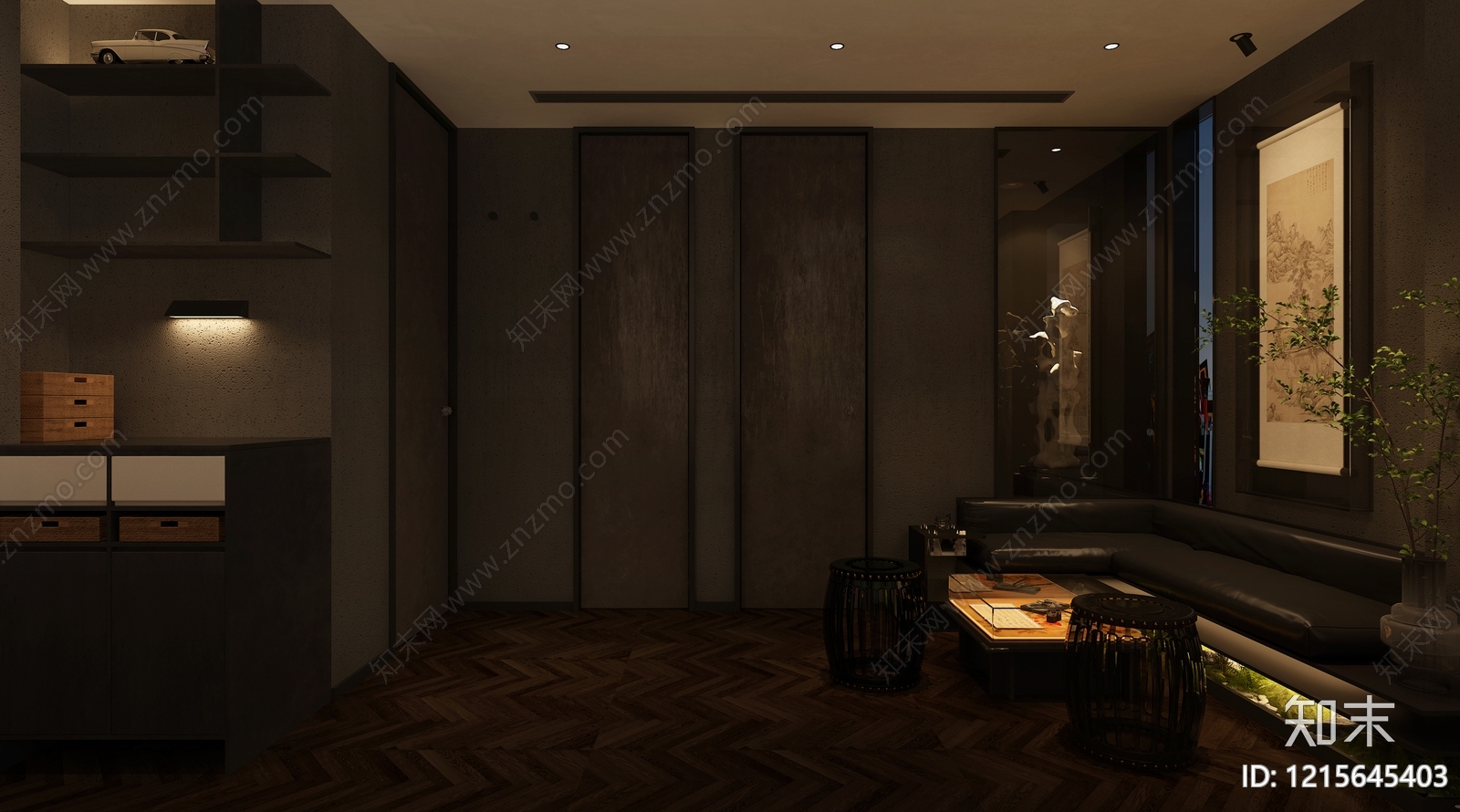 新中式包厢3D模型下载【ID:1215645403】