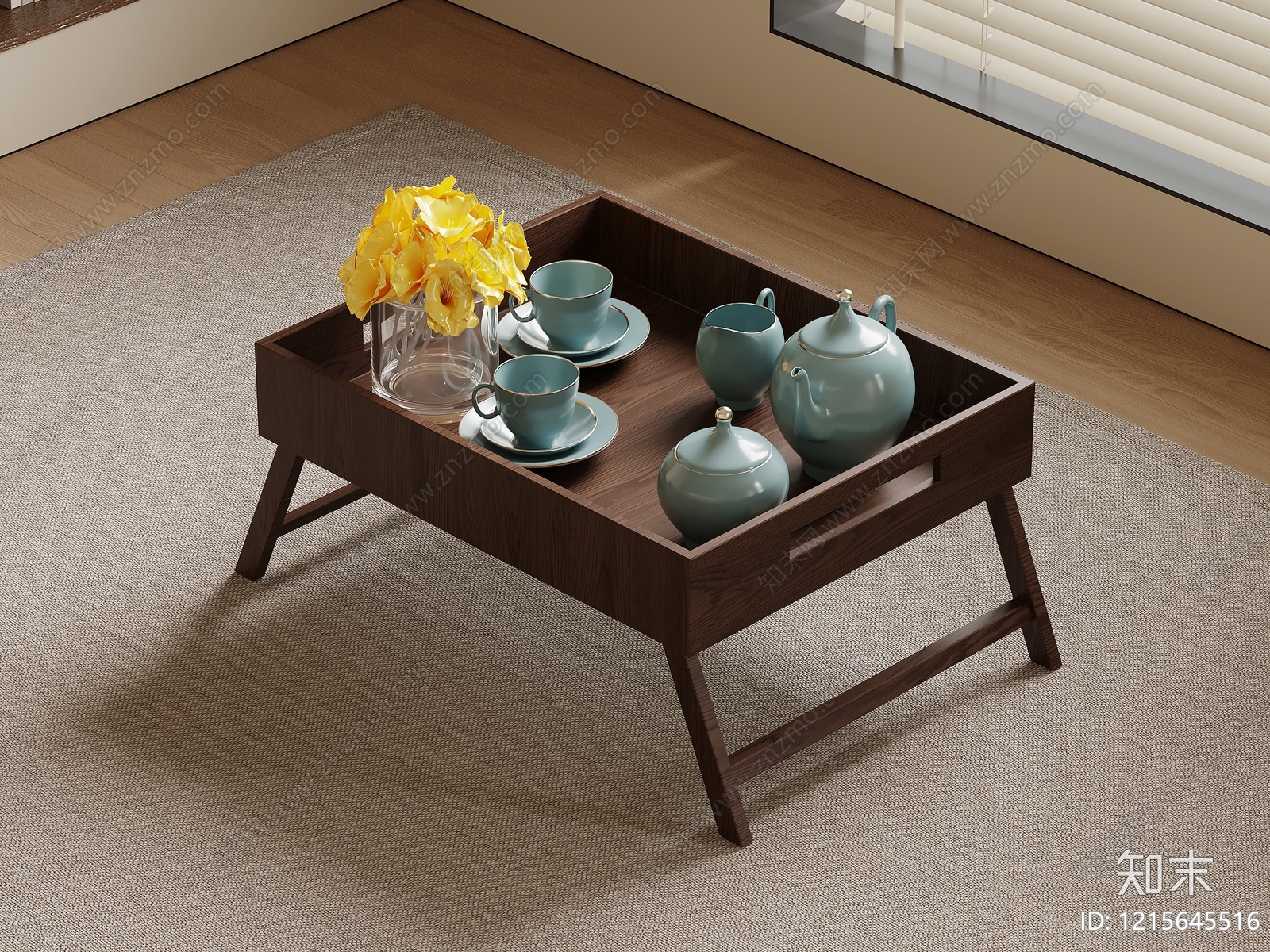 现代简约茶桌椅3D模型下载【ID:1215645516】