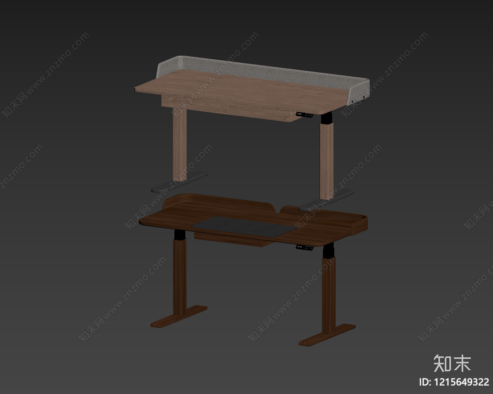 现代简约书桌3D模型下载【ID:1215649322】