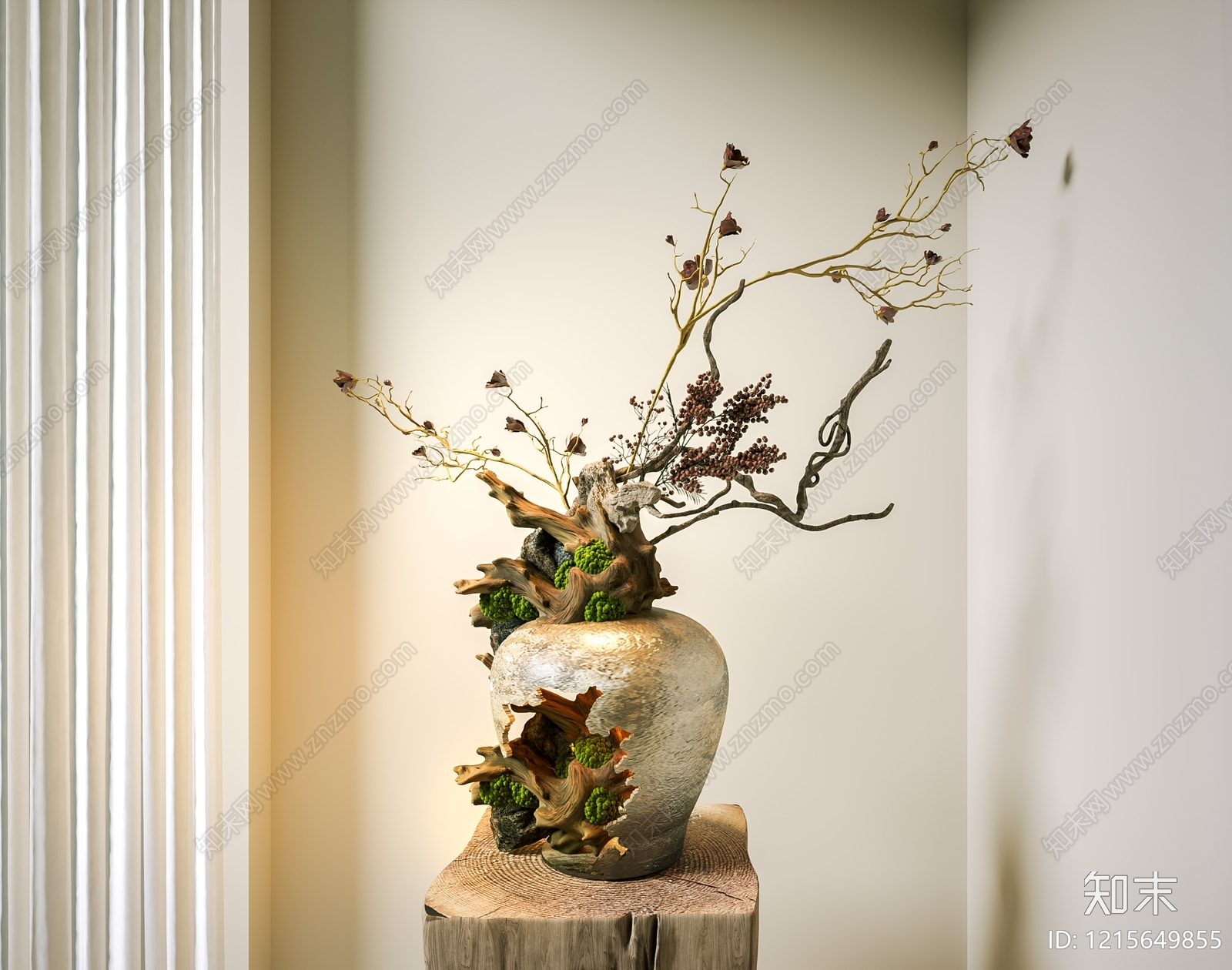 新中式花瓶SU模型草图
