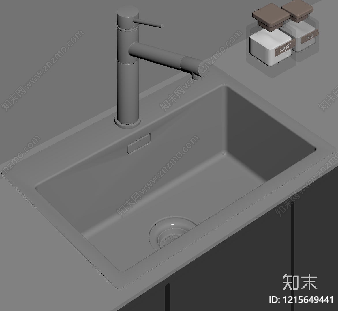 极简水槽SU模型下载【ID:1215649441】