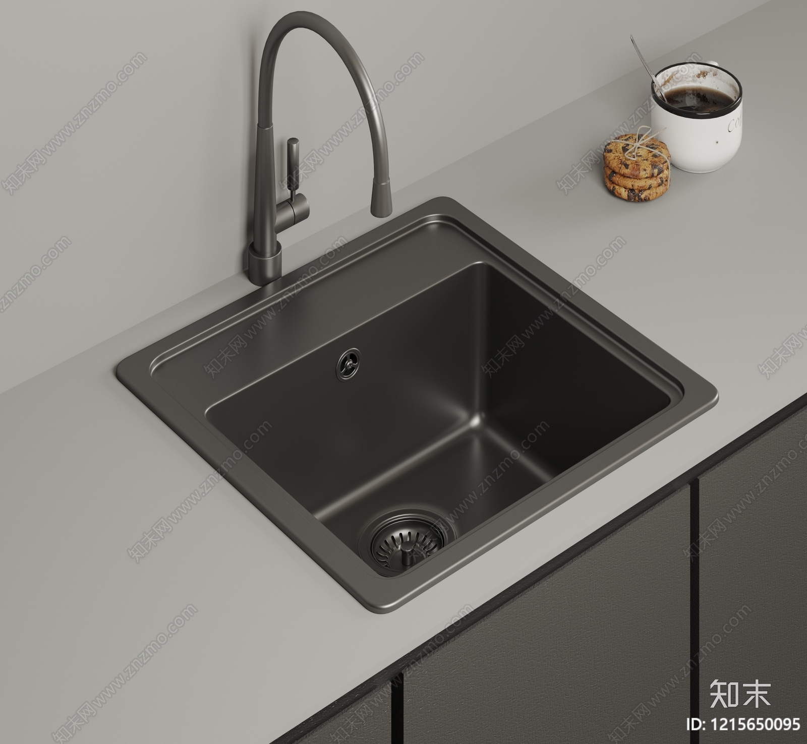 极简厨房用品组合SU模型下载【ID:1215650095】