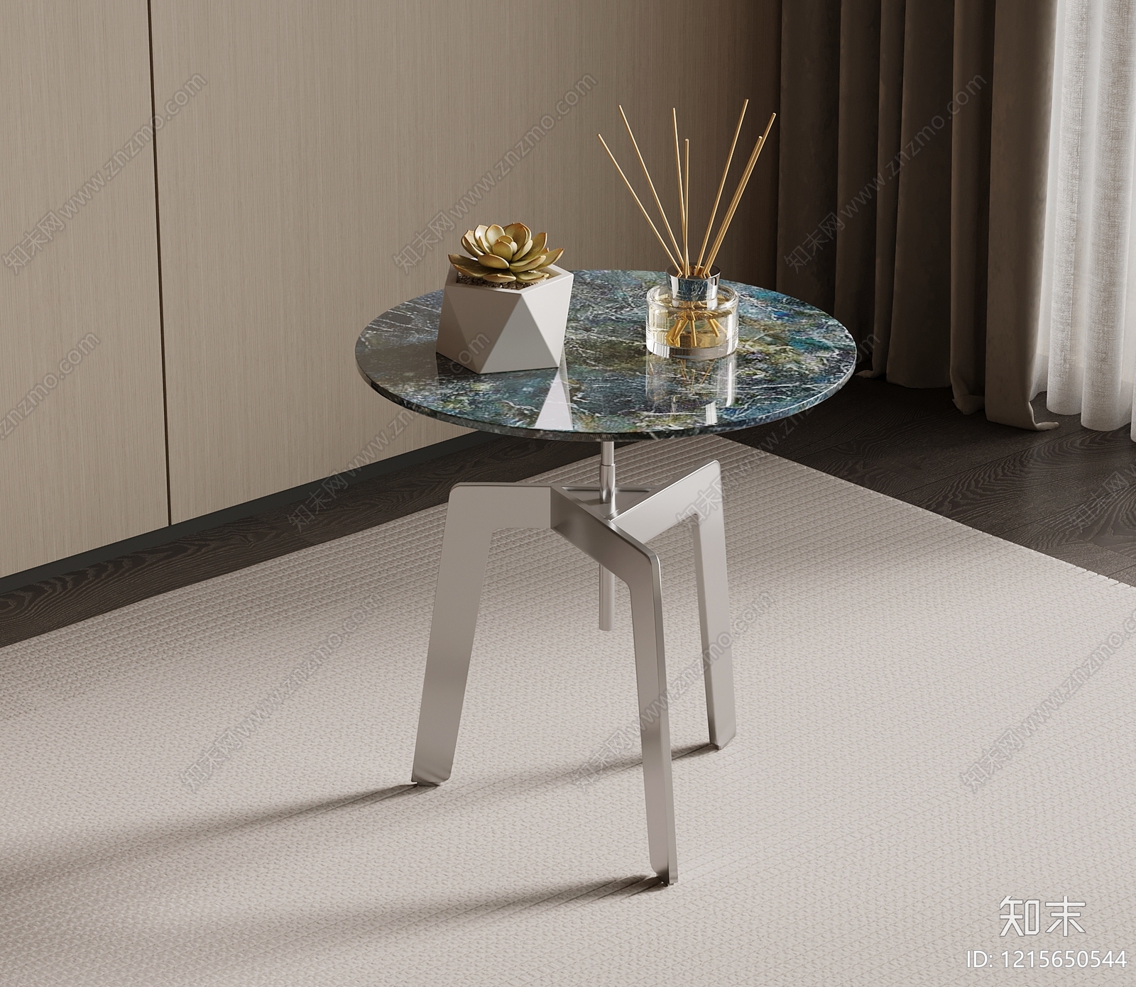 现代极简边几3D模型下载【ID:1215650544】