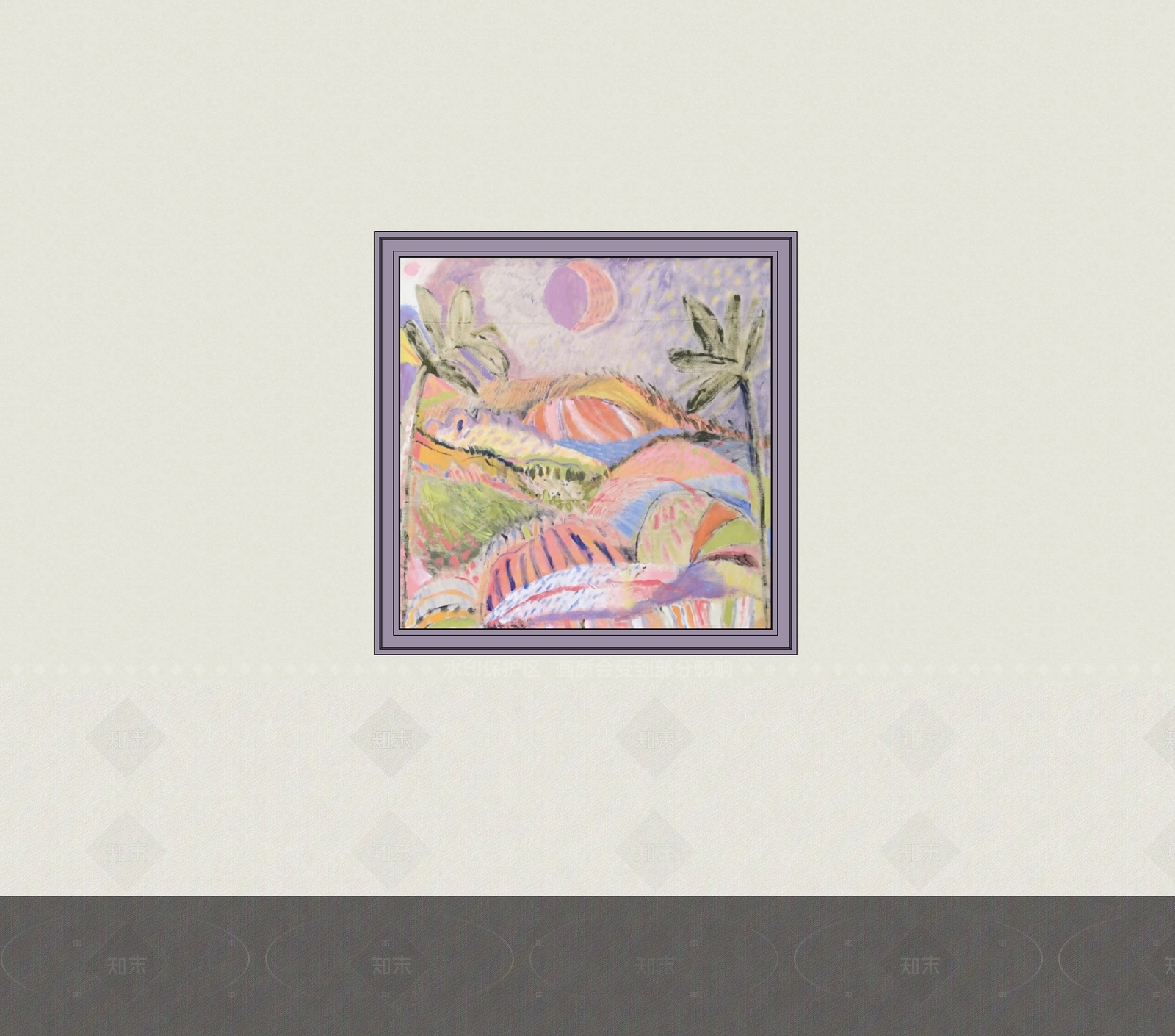 奶油风挂画SU模型下载【ID:1215650518】