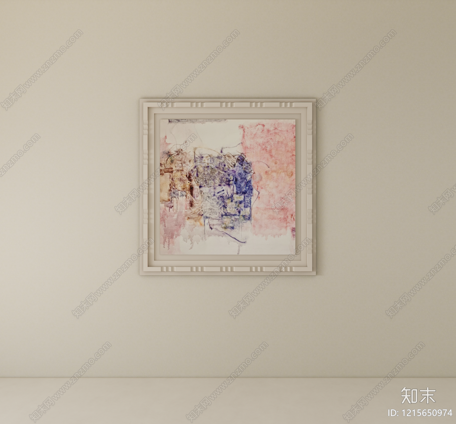 奶油风挂画SU模型下载【ID:1215650974】