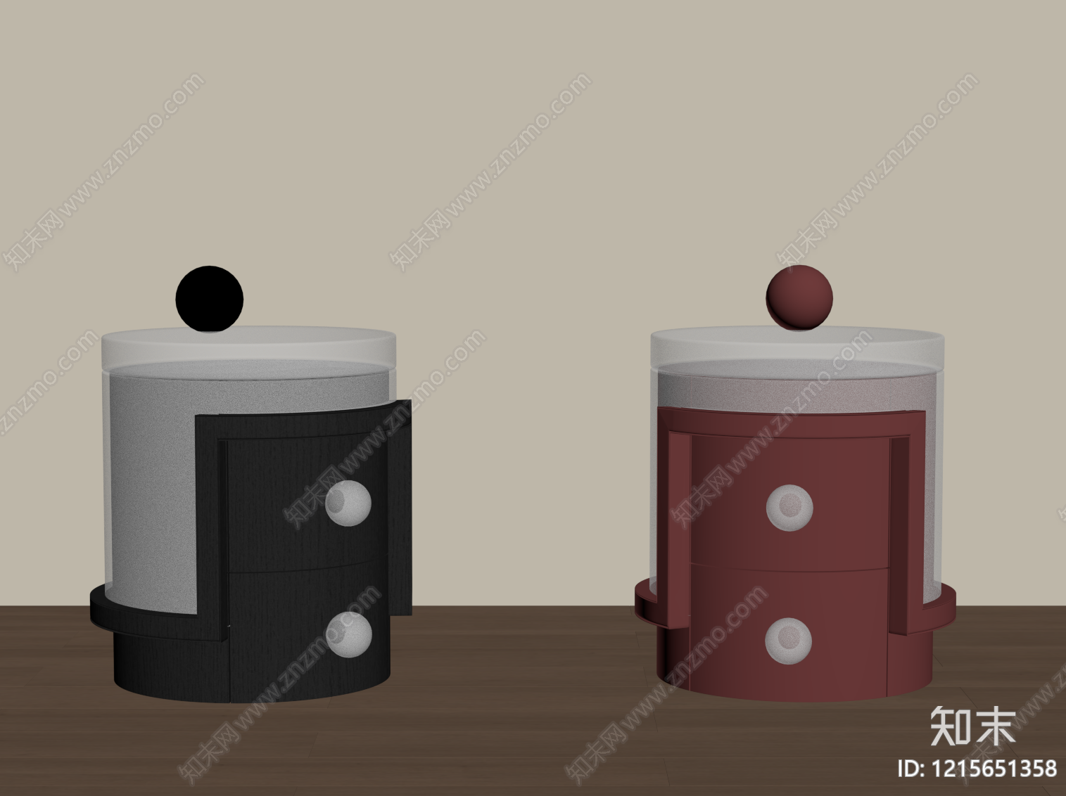 现代简约床头柜SU模型下载【ID:1215651358】