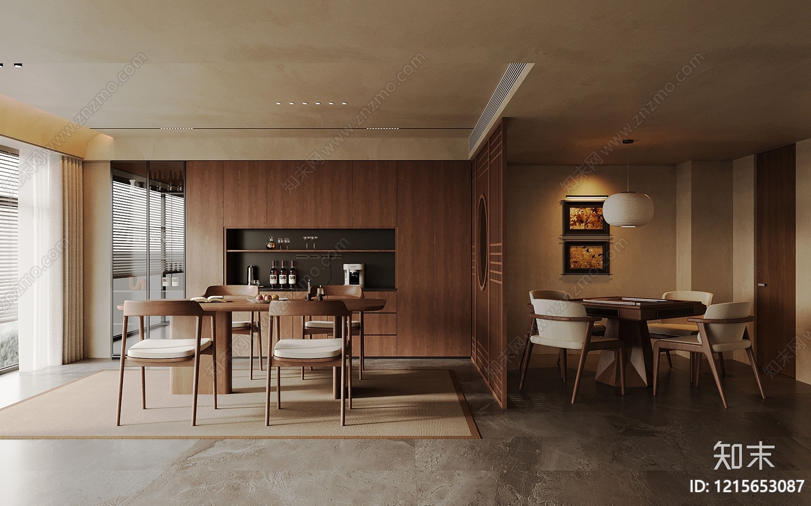 新中式包厢3D模型下载【ID:1215653087】