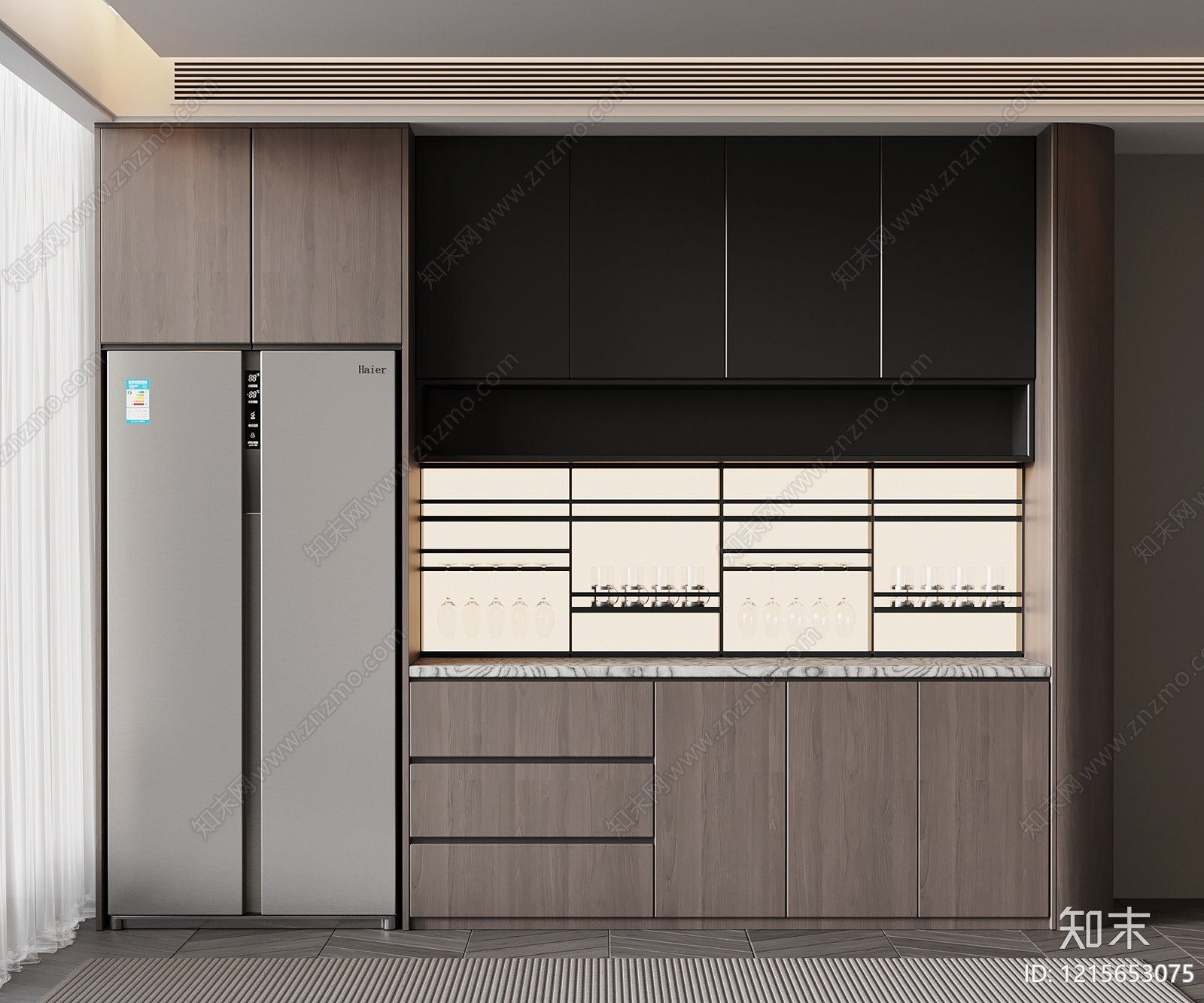 现代简约酒柜3D模型下载【ID:1215653075】