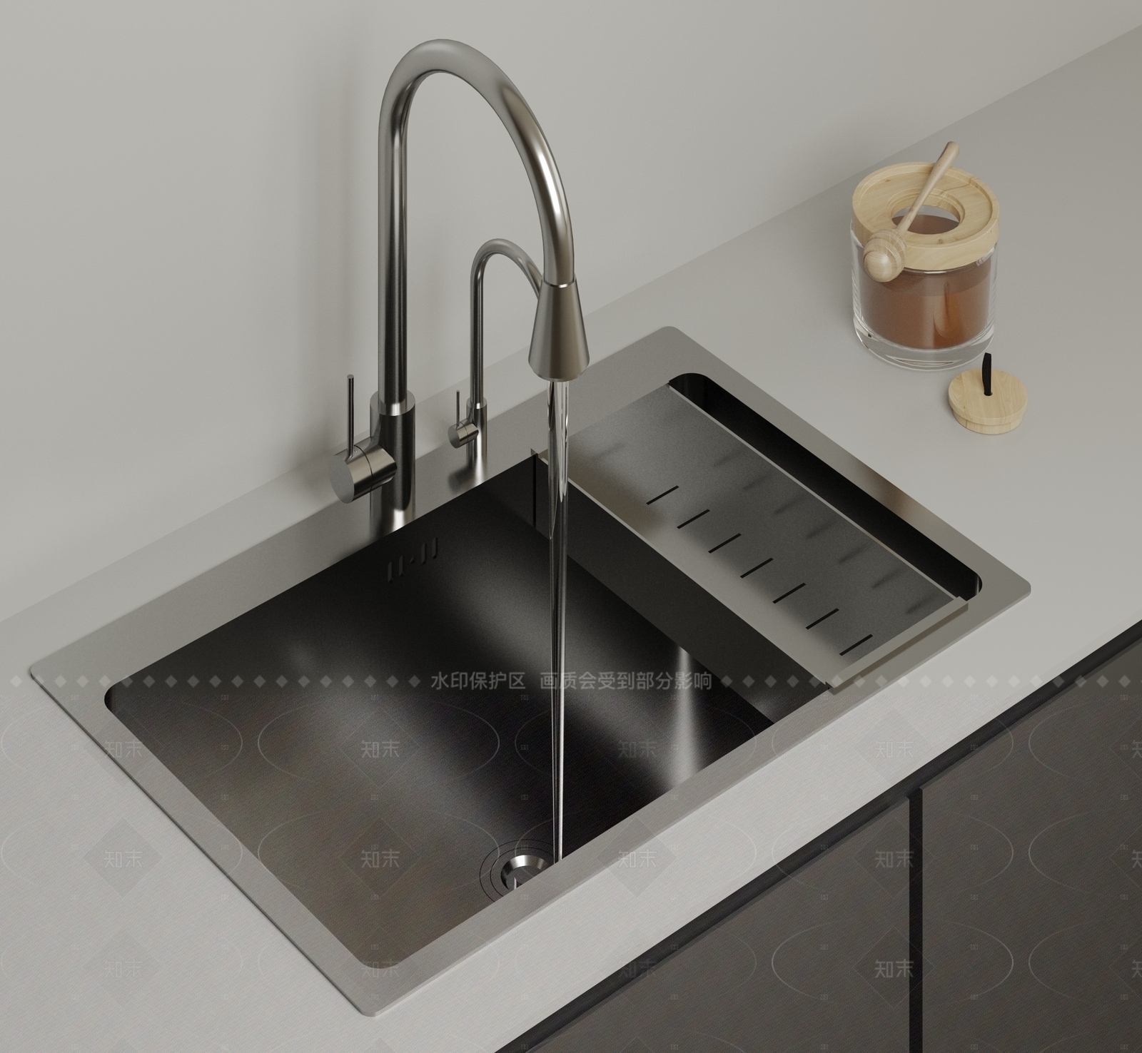 极简厨房用品组合SU模型下载【ID:1215653113】