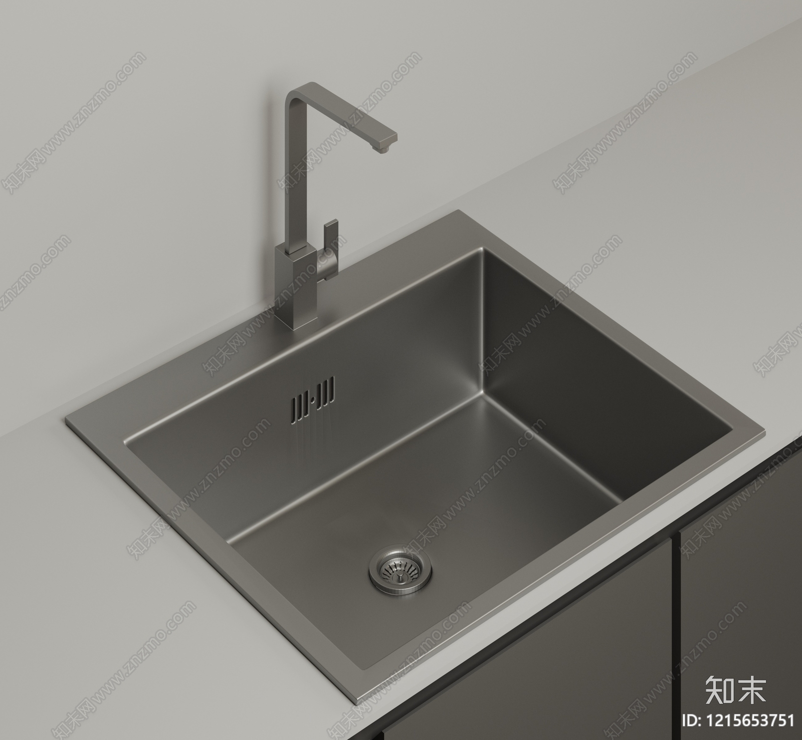 极简水槽3D模型下载【ID:1215653751】