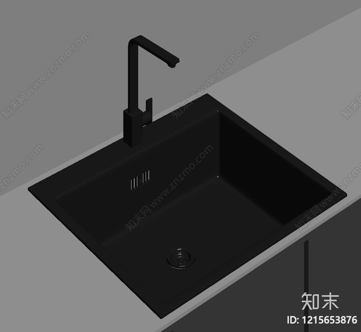 极简水槽SU模型下载【ID:1215653876】