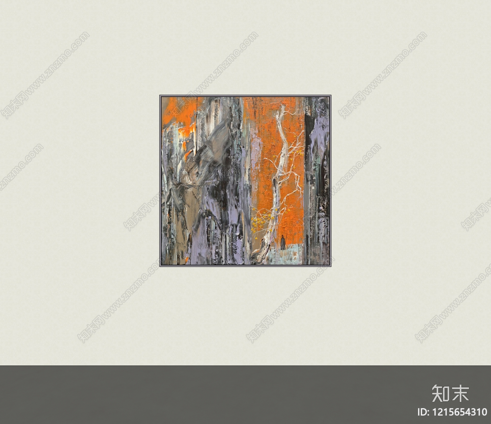 现代挂画SU模型下载【ID:1215654310】