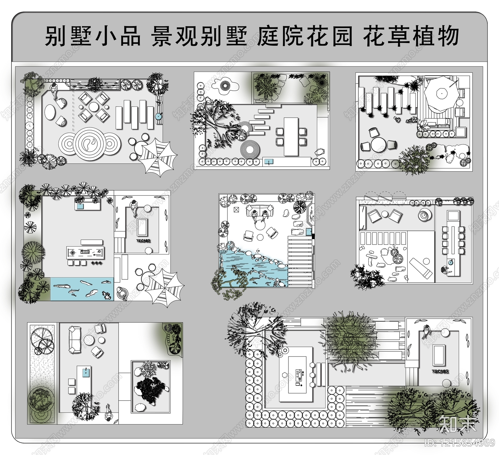 现代中式综合景观图库施工图下载【ID:1215654969】