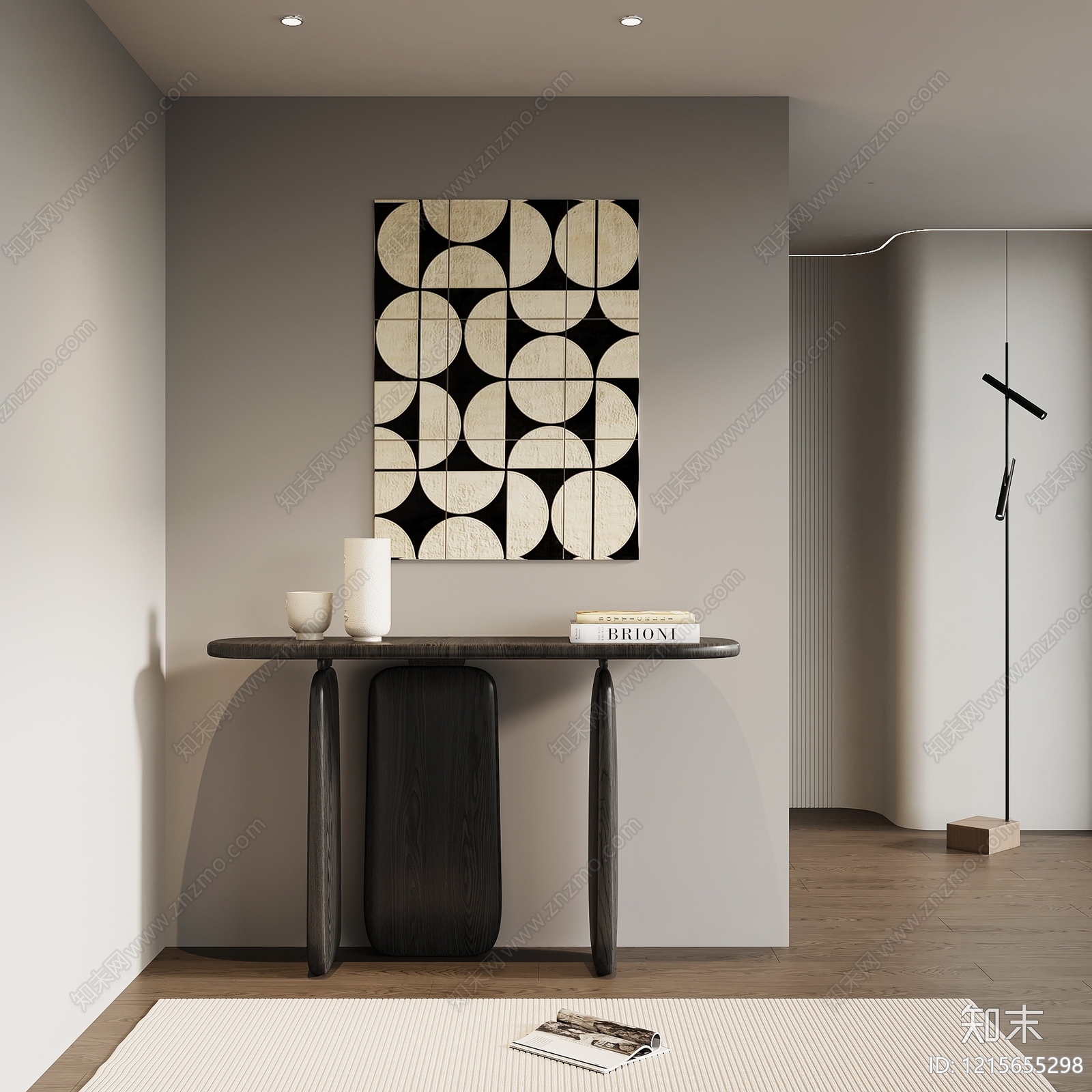 现代简约玄关3D模型下载【ID:1215655298】