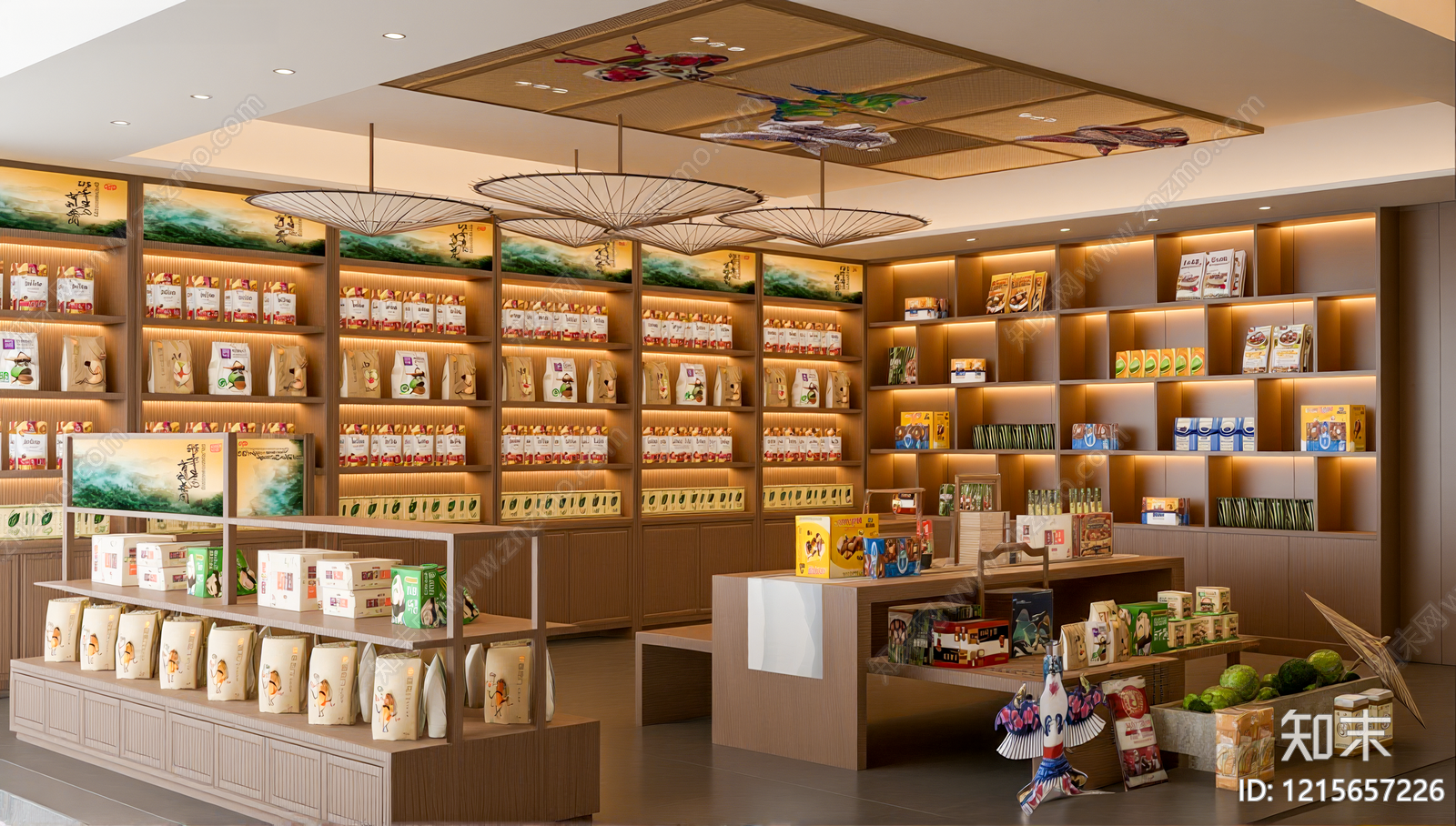 新中式零食店3D模型下载【ID:1215657226】