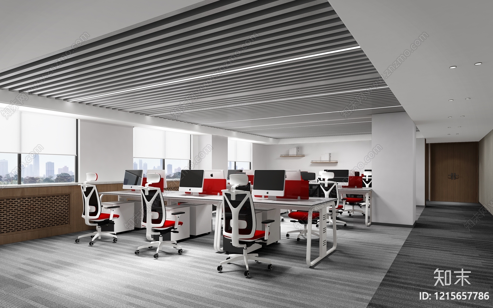 整体办公空间施工图下载【ID:1215657786】