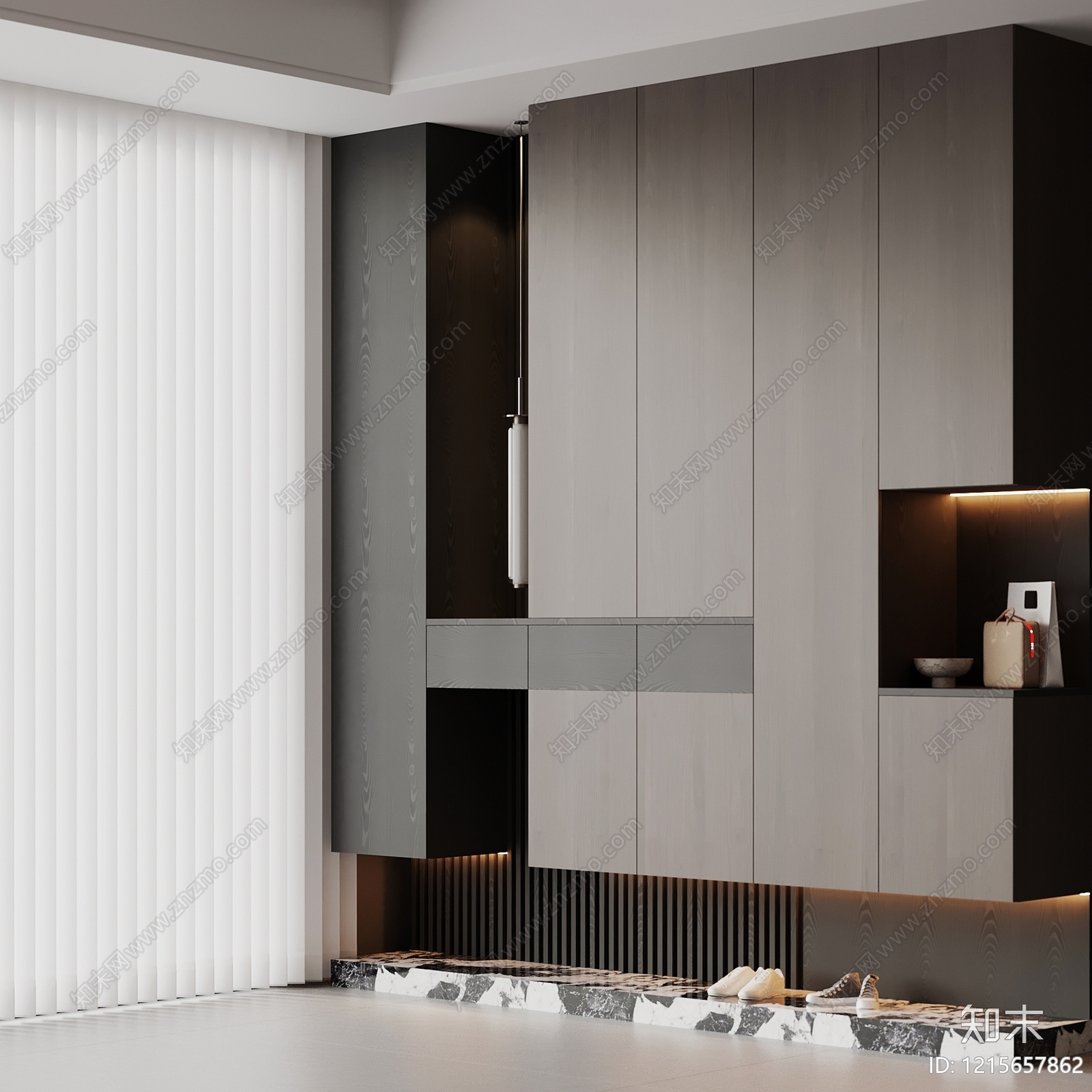 极简玄关3D模型下载【ID:1215657862】