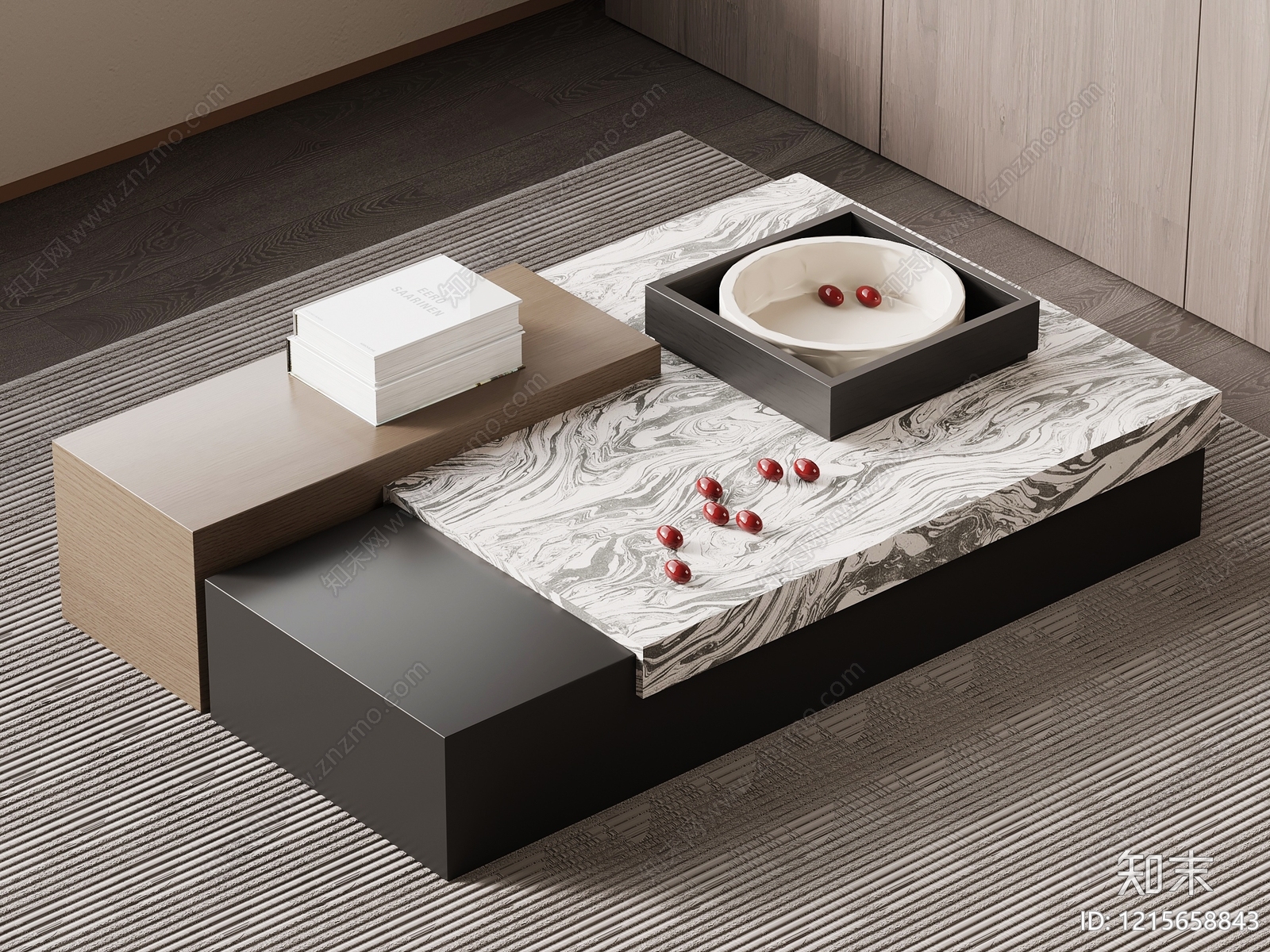 现代简约茶几3D模型下载【ID:1215658843】