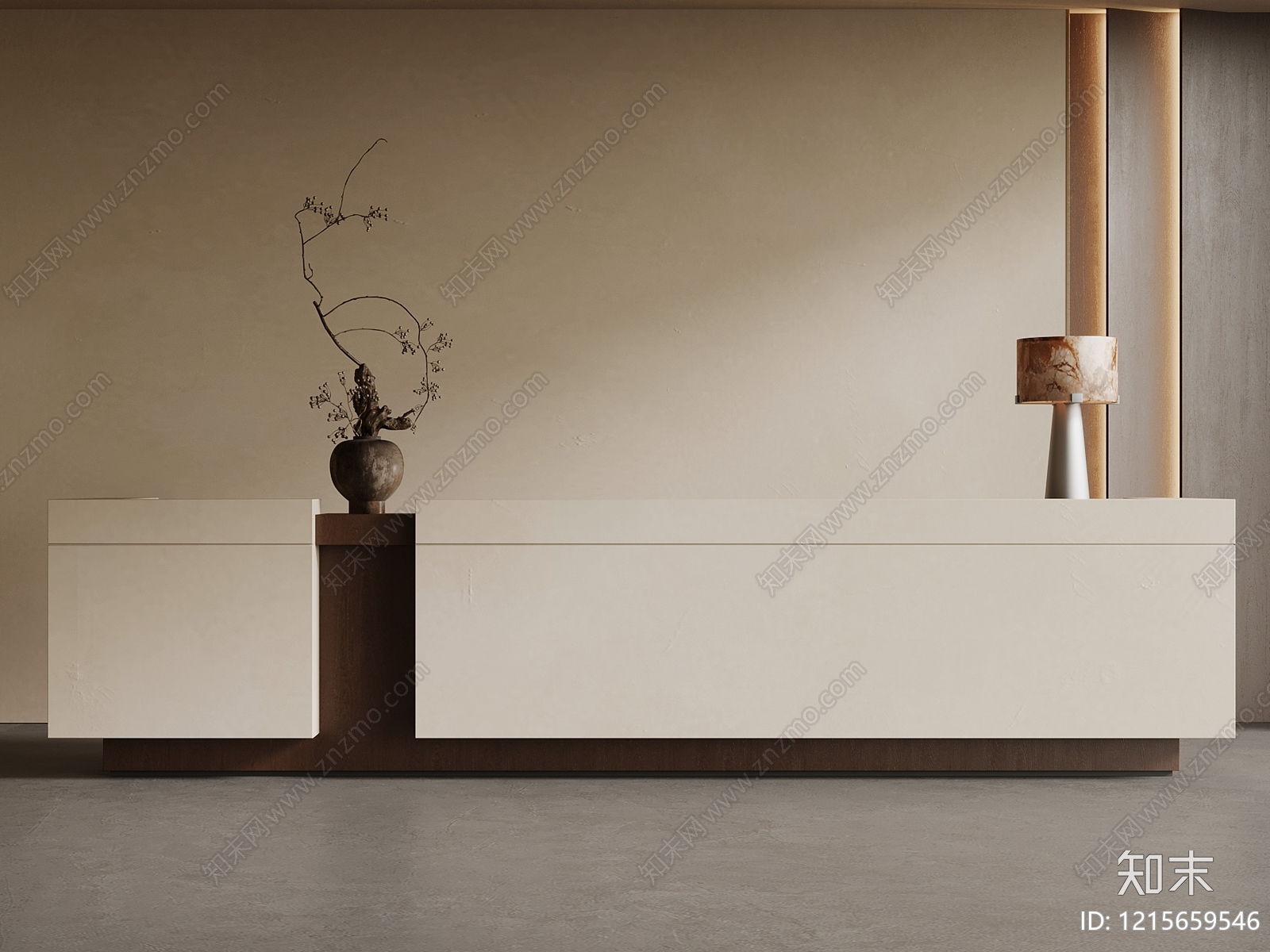 侘寂吧台3D模型下载【ID:1215659546】