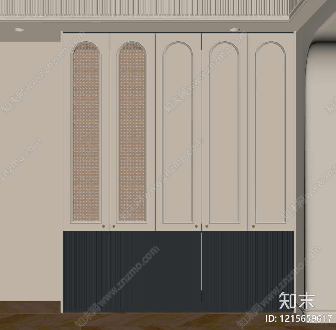 法式衣柜SU模型下载【ID:1215659617】