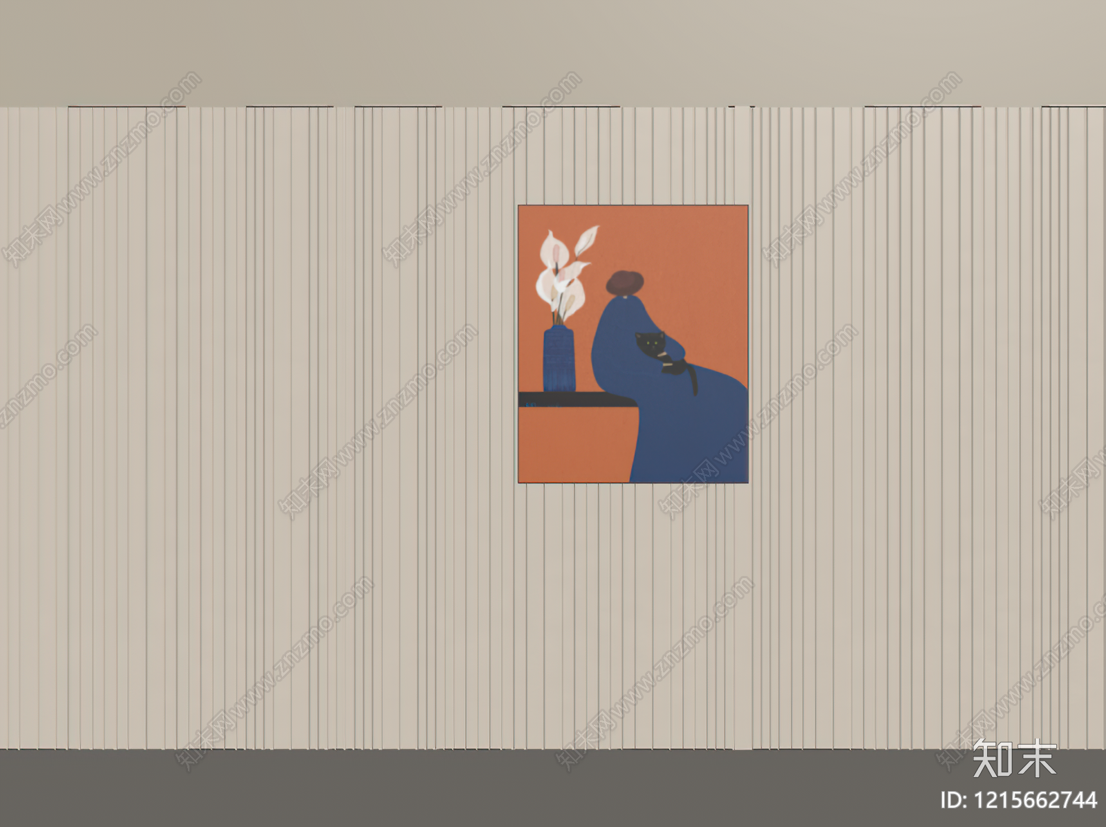 现代背景墙SU模型下载【ID:1215662744】