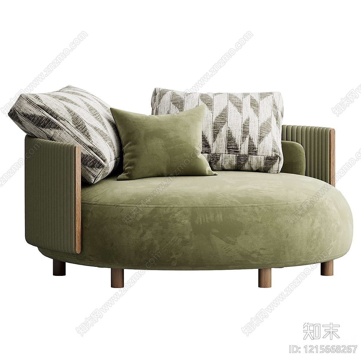 现代简约单人沙发3D模型下载【ID:1215668267】