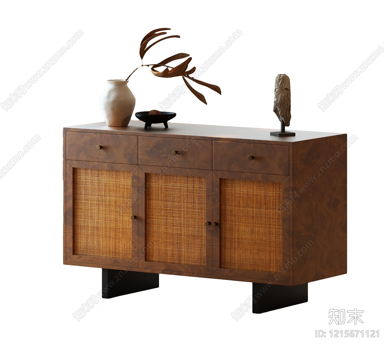 中古风餐边柜SU模型下载【ID:1215671121】